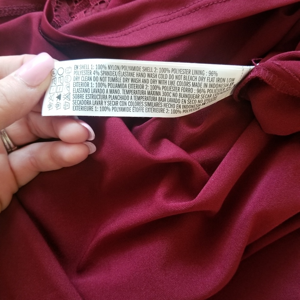 Forever 21 Burgundy Lace Dress - Picture 2 of 4